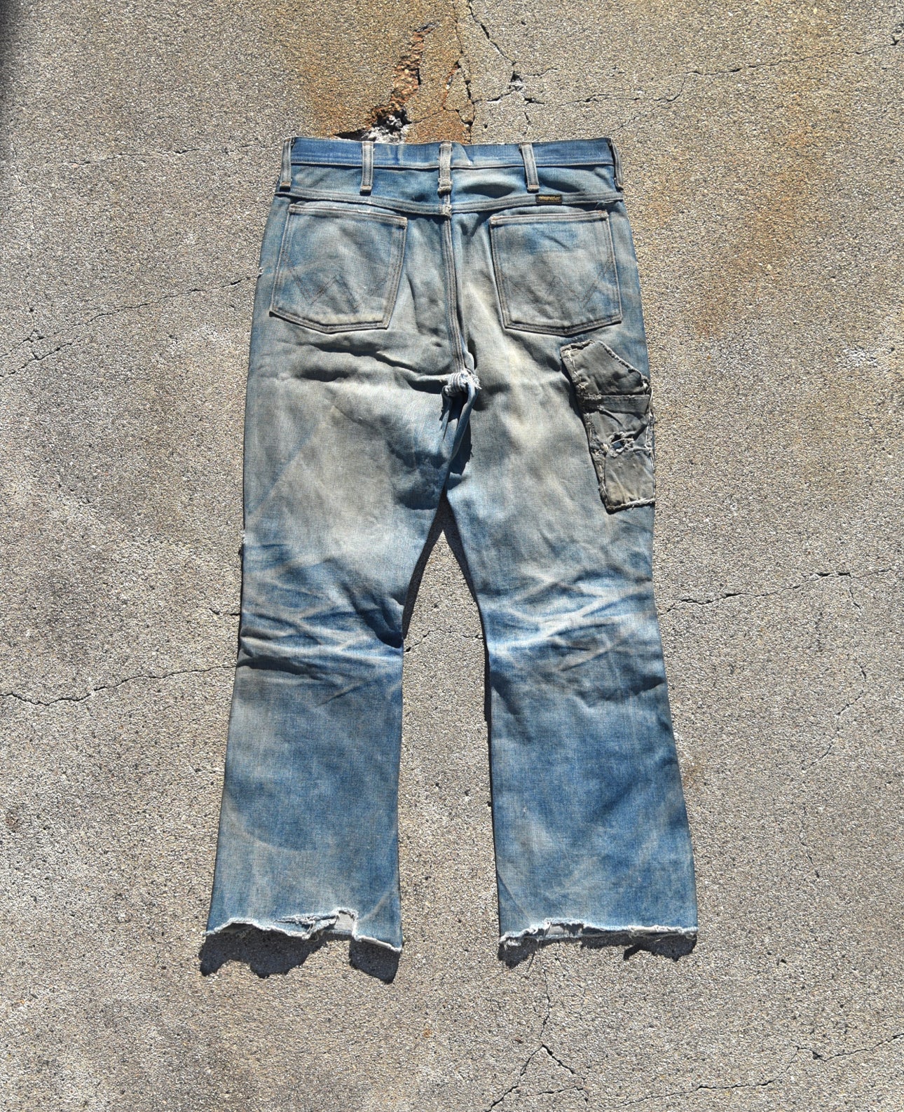 1970s Wrangler Bell Bottoms - Whisker Fading