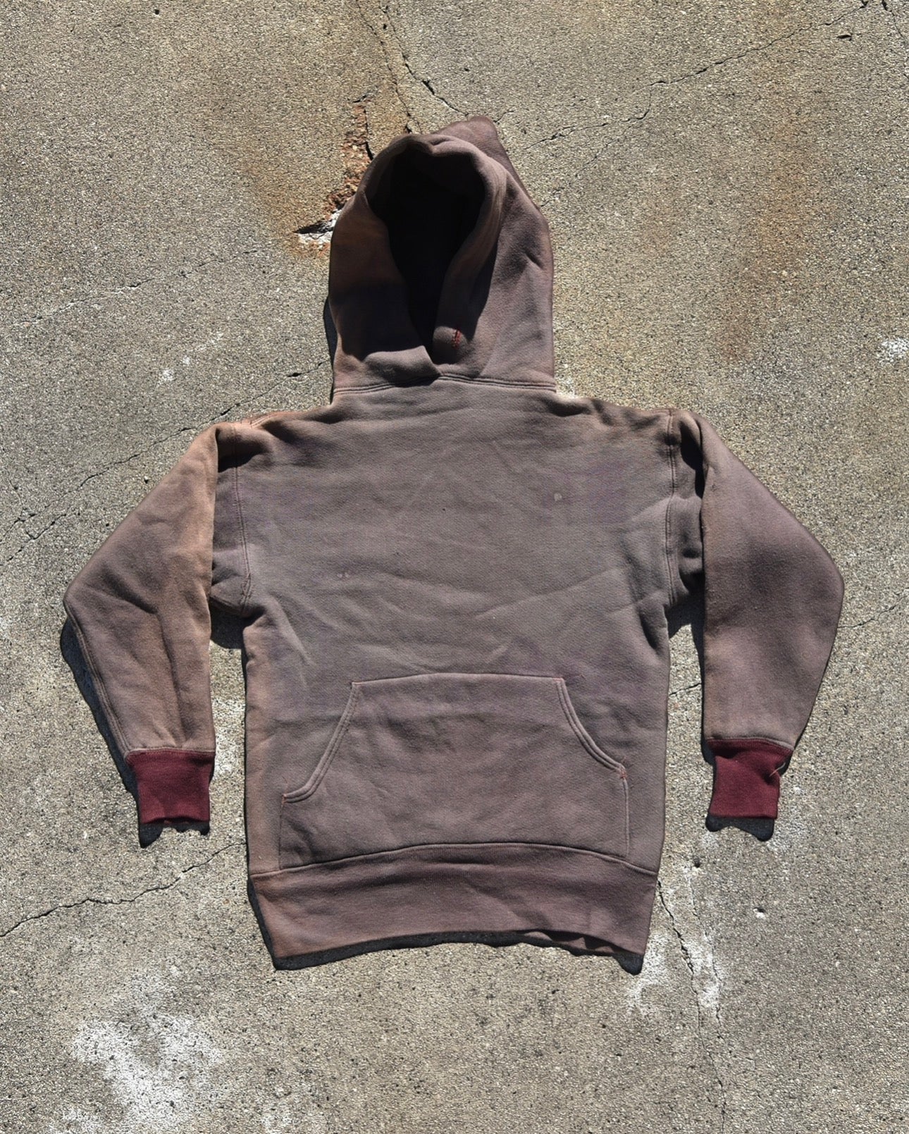 1950s Sun Faded Champion Double Face Utilities Line Construction Hoodie