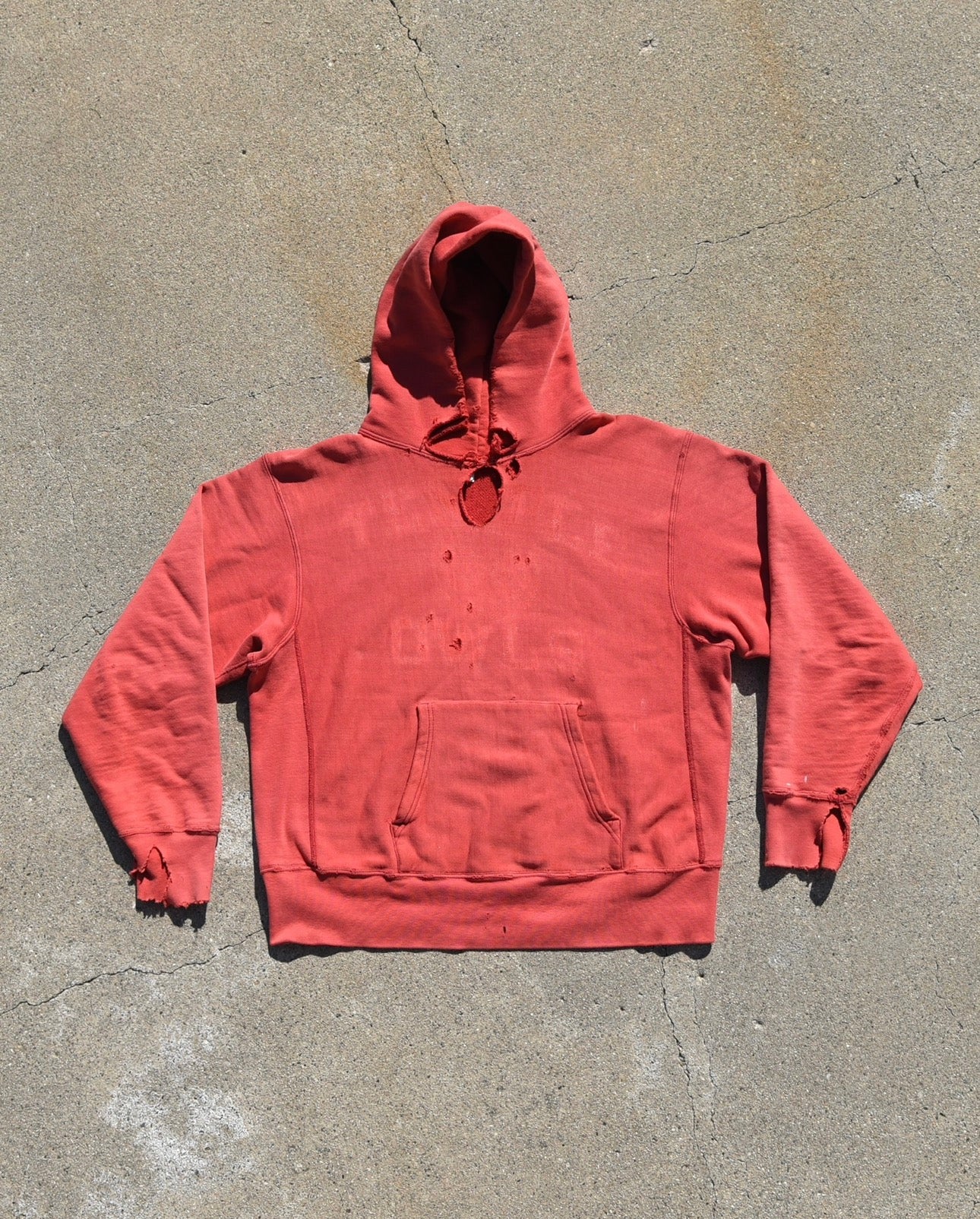 1980s Faded and Thrashed Champion Reverse Weave Temple Owls Sweatshirt