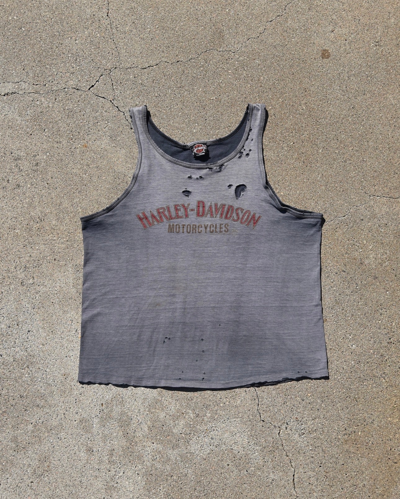 1990s Sun Faded Harley Davidson Tank Top