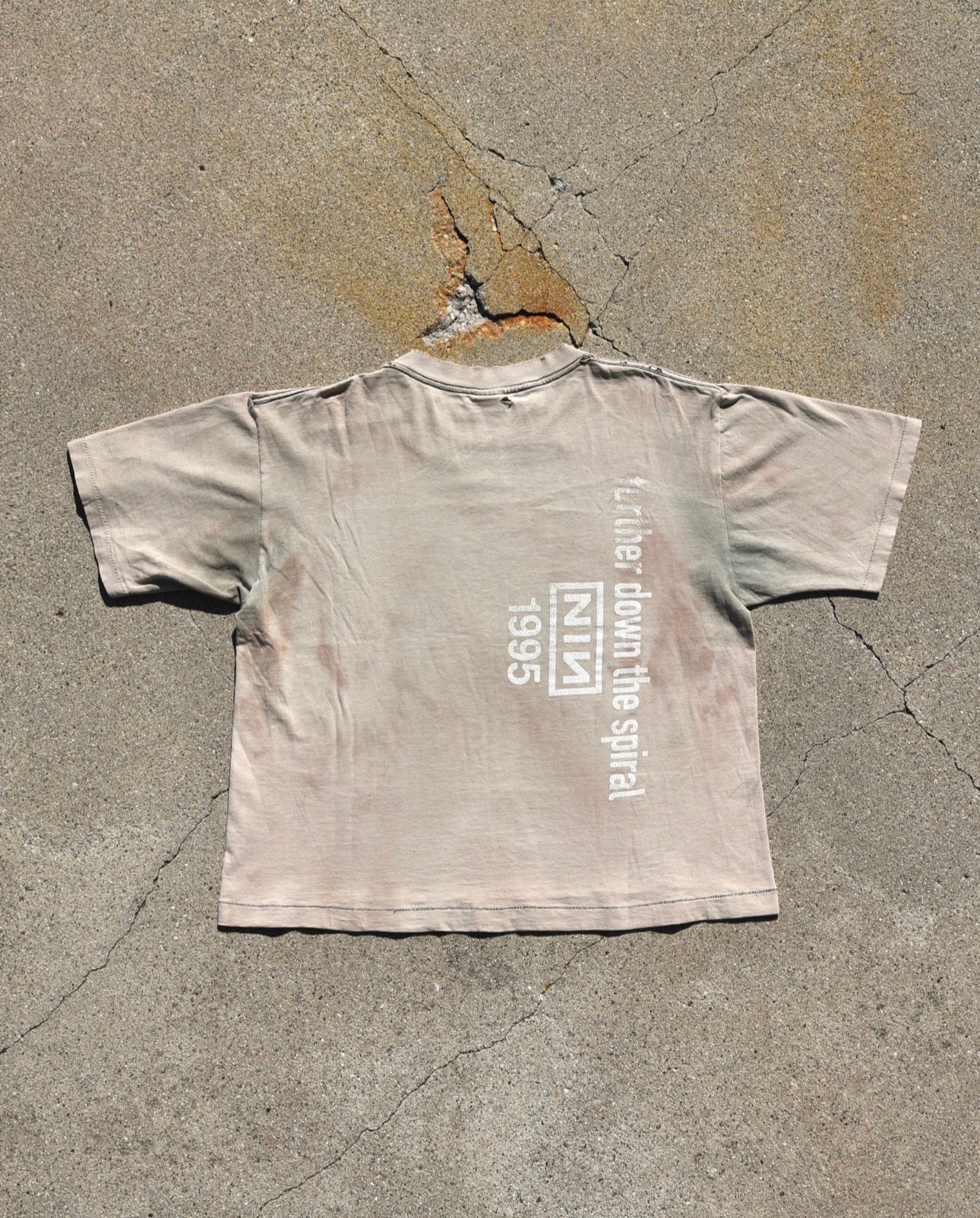 1995 Sun Faded Nine Inch Nails Further Down The Spiral Tshirt