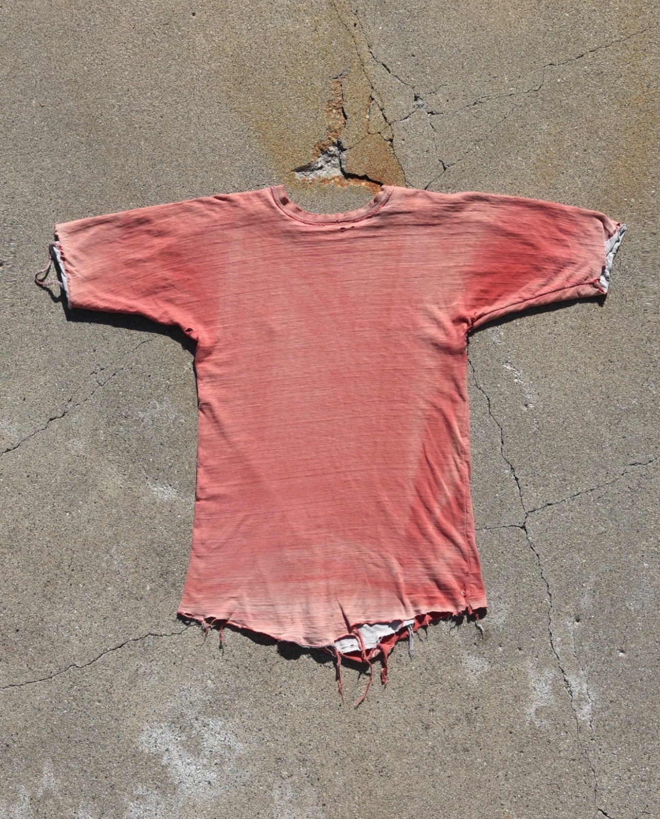 1950s Thrashed and Sun Faded Double Face Tshirt