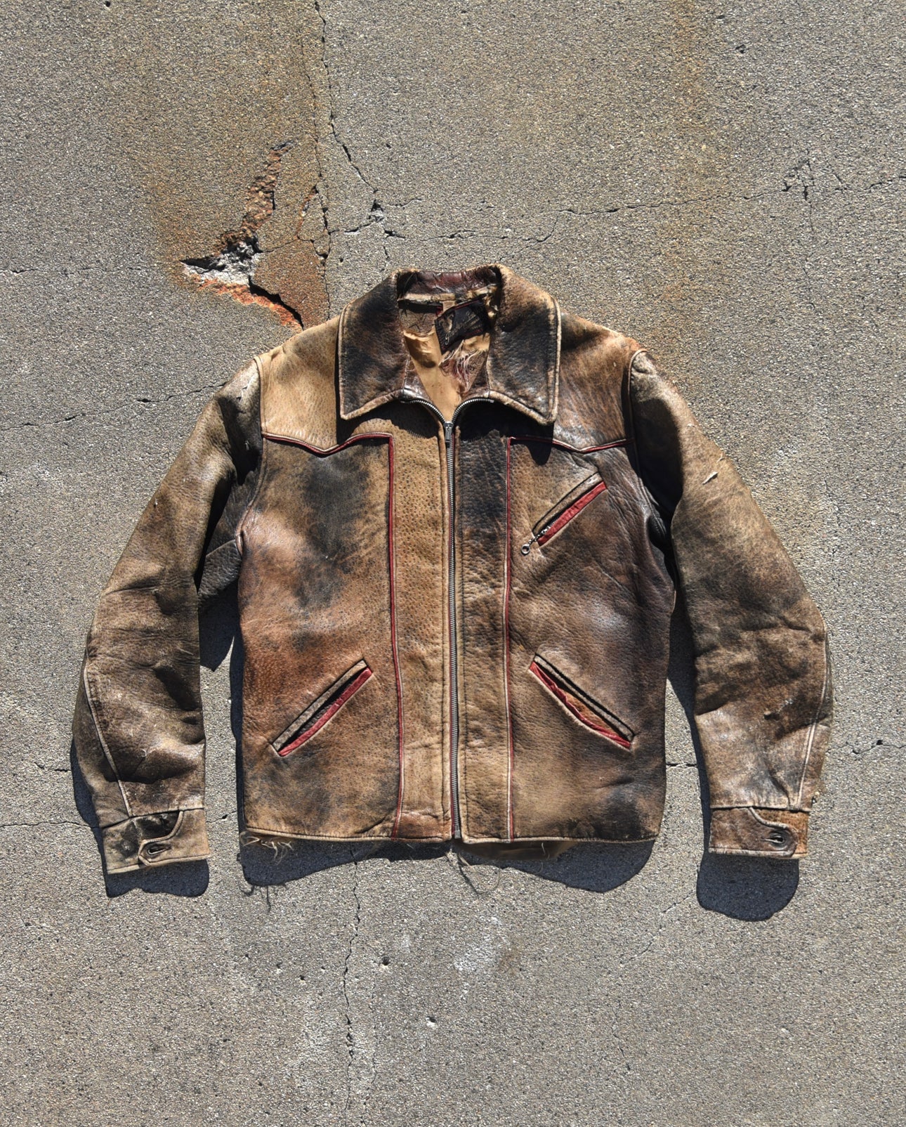 1940s Horsehide Buckleback Leather Jacket