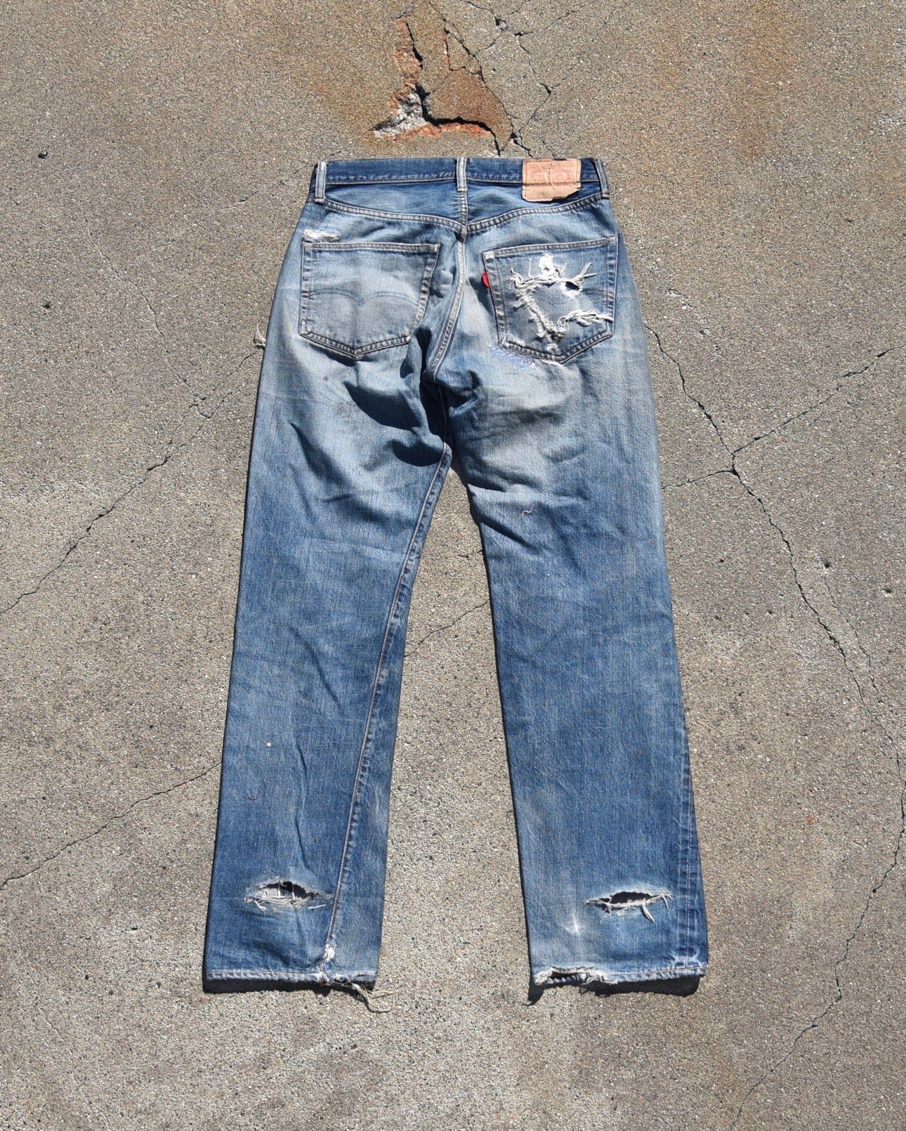 1960s Thrashed Levi’s 501xx Denim Jeans