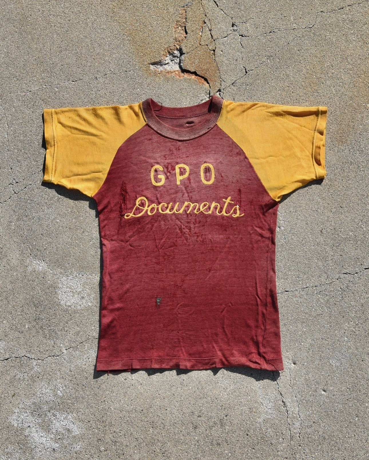 1950s Sun Faded GPO Documents Durene Jersey