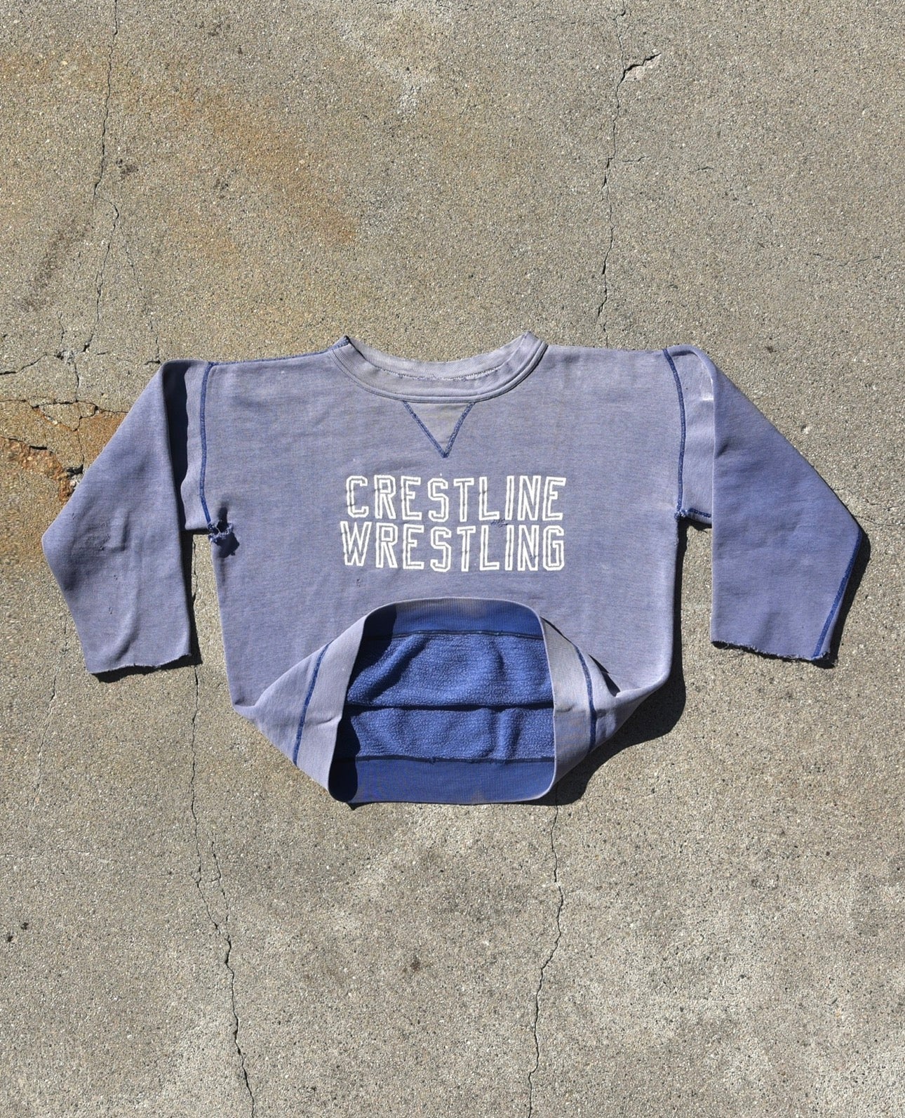 1960s Sun Faded Crestline Wrestling Single V Sweatshirt