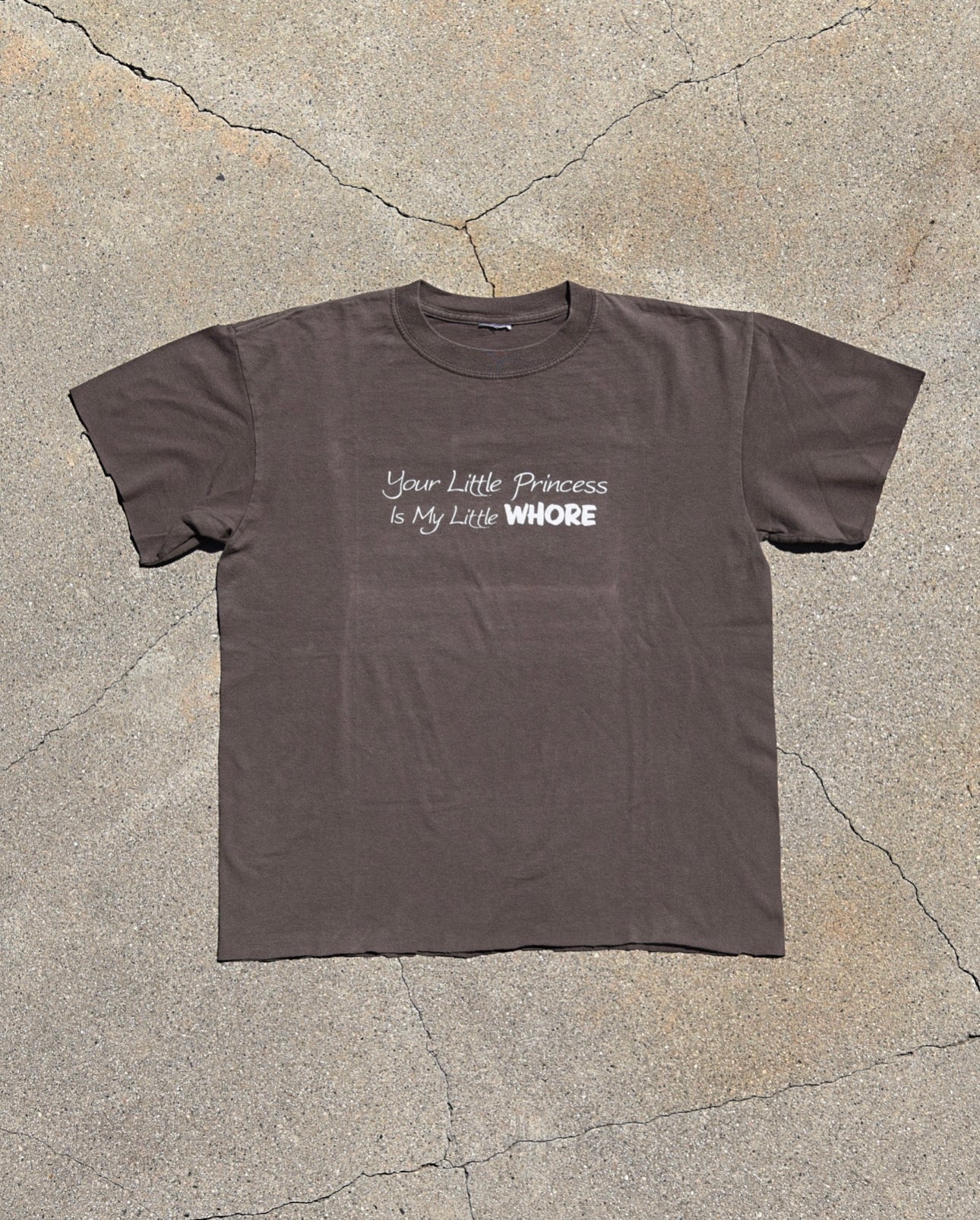 1990s Sun Faded Your Little Princess Is My Little Whore Tshirt