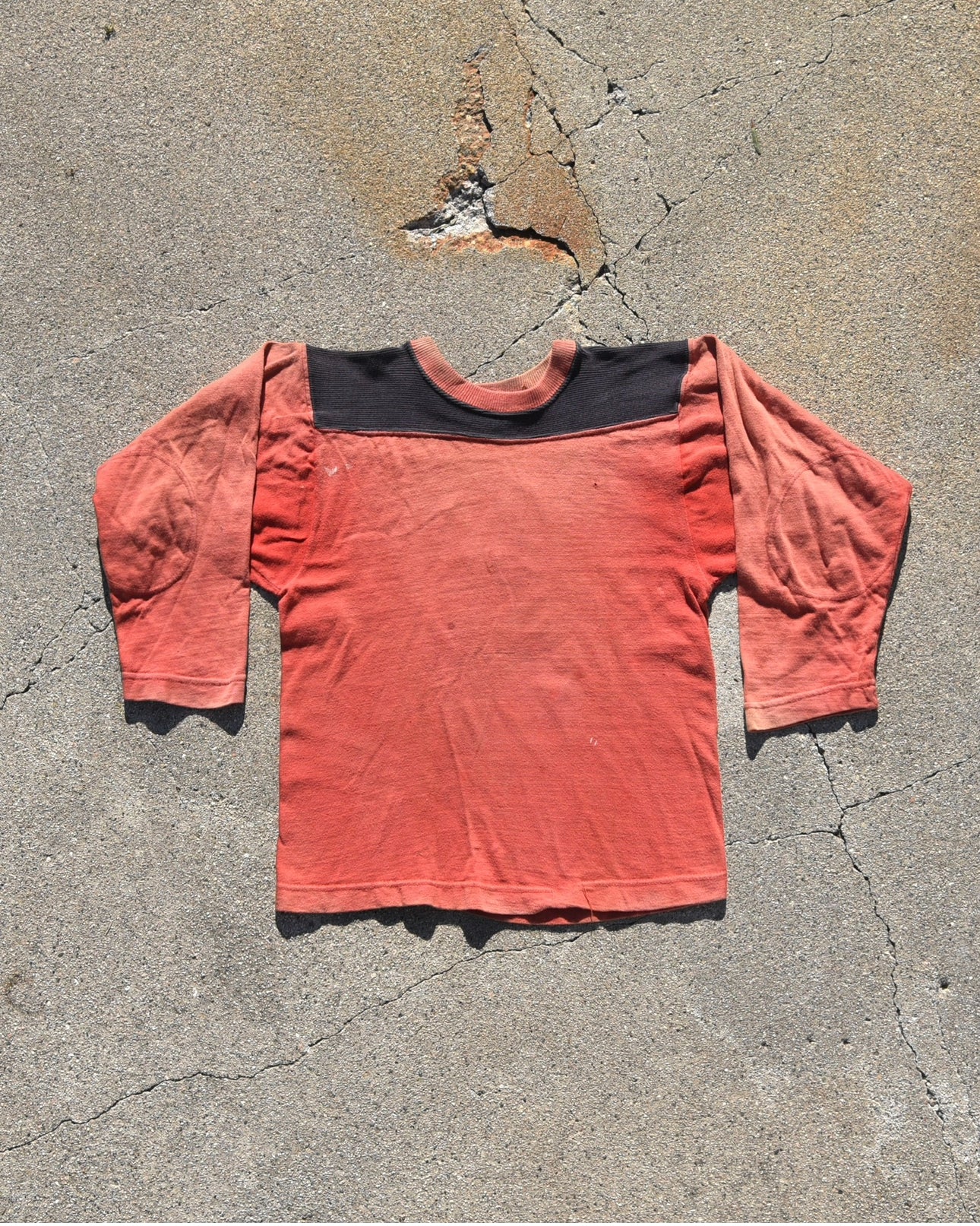 1950s Sun Faded Two Tone Cotton Football Jersey