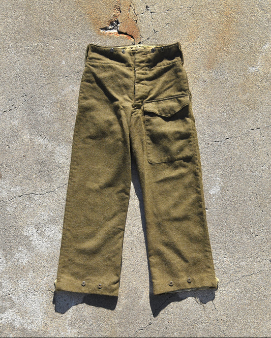 1950s Army Single Pocket Wool Uniform Pants